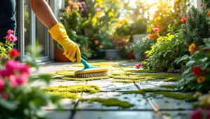 Grünbelag beseitigen: Mit diesem einfachen Hausmittel klappt der Frühjahrsputz auf der Terrasse