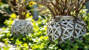 Extravagante Gartendeko: So werden Ihre Kübel mit Zweigen zum echten Design-Highlight